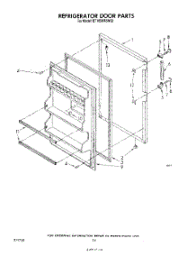 08 - Refrigerator Door, Lit / Optional parts for Whirlpool Refrigerator ET18SKRSW02 from AppliancePartsPros.com