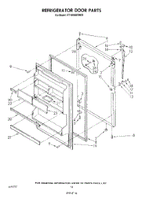 08 - Refrigerator Door parts for Whirlpool Refrigerator ET18XMXSW03 from AppliancePartsPros.com