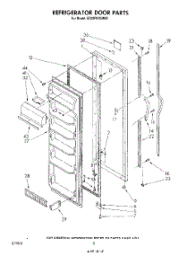 05 - Refrigerator Door parts for Whirlpool Refrigerator ED20PKXSW00 from AppliancePartsPros.com