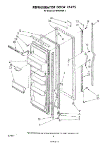 03 - Refrigerator Door parts for Whirlpool Refrigerator ED19HKXRFR5 from AppliancePartsPros.com