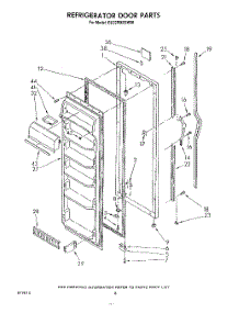 05 - Refrigerator Door parts for Whirlpool Refrigerator ED22PMXSW00 from AppliancePartsPros.com