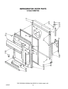 09 - Refrigerator Door parts for Whirlpool Refrigerator ET20RMXTM00 from AppliancePartsPros.com