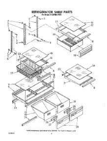 05 - Refrigerator Shelf parts for Whirlpool Refrigerator ET20RMXTW00 from AppliancePartsPros.com