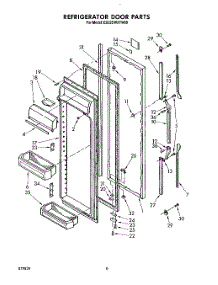 07 - Refrigerator Door parts for Whirlpool Refrigerator ED22DWXTG00 from AppliancePartsPros.com