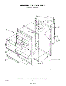08 - Refrigerator Door parts for Whirlpool Refrigerator ET18PMXSW00 from AppliancePartsPros.com