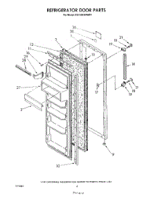03 - Refrigerator Door parts for Whirlpool Refrigerator ED19SKXRWR1 from AppliancePartsPros.com