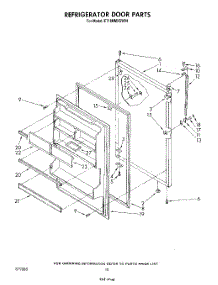 08 - Refrigerator Door parts for Whirlpool Refrigerator ET18HMXSW04 from AppliancePartsPros.com