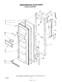06 - Refrigerator Door parts for Whirlpool Refrigerator ED22PRXRWR1 from AppliancePartsPros.com