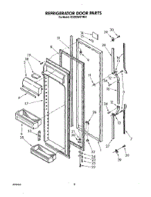 07 - Refrigerator Door parts for Whirlpool Refrigerator ED25DWXTM01 from AppliancePartsPros.com