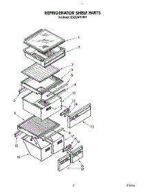 04 - Refrigerator Shelf parts for Whirlpool Refrigerator ED22DWXTN01 from AppliancePartsPros.com