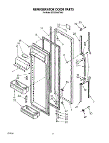 07 - Refrigerator Door parts for Whirlpool Refrigerator ED22DWXTW01 from AppliancePartsPros.com