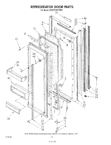 06 - Refrigerator Door parts for Whirlpool Refrigerator 4KSRT26DTW00 from AppliancePartsPros.com