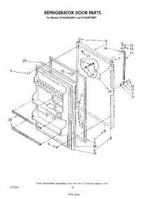 08 - Refrigerator Door parts for Whirlpool Refrigerator ET18JMYSM07 from AppliancePartsPros.com