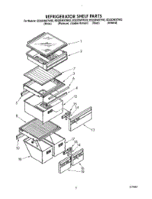 04 - Refrigerator Shelf parts for Whirlpool Refrigerator ED22DWXTW02 from AppliancePartsPros.com