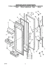 07 - Refrigerator Door parts for Whirlpool Refrigerator ED25DWXTW02 from AppliancePartsPros.com