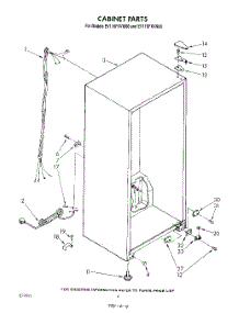 03 - Cabinet parts for Whirlpool Freezer EV110FXVN00 from AppliancePartsPros.com