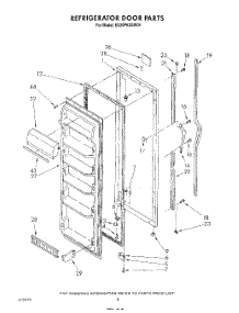 05 - Refrigerator Door parts for Whirlpool Refrigerator ED20PKXSW01 from AppliancePartsPros.com