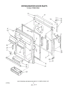 07 - Refrigerator Door, Freezer Door parts for Whirlpool Refrigerator ET20DKXVW00 from AppliancePartsPros.com