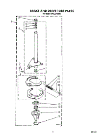 10 - Brake And Drive Tube parts for Whirlpool Washer TAWL670AN0 from AppliancePartsPros.com