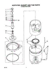 05 - Agitator, Basket And Tub parts for Whirlpool Washer RAX5133AG0 from AppliancePartsPros.com