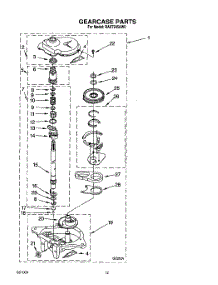 11 - Gearcase parts for Whirlpool Washer RAX7245AG0 from AppliancePartsPros.com
