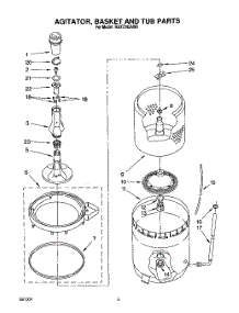 05 - Agitator, Basket And Tub parts for Whirlpool Washer RAX7245AL0 from AppliancePartsPros.com