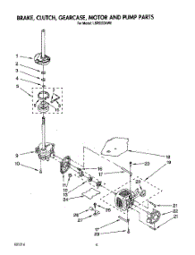 07 - Brake, Clutch, Gearcase, Motor And Pump parts for Whirlpool Washer LSR5233AG0 from AppliancePartsPros.com