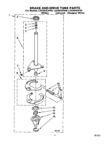 09 - Brake And Drive Tube parts for Whirlpool Washer LSC8245AQ0 from AppliancePartsPros.com