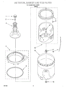 03 - Agitator, Basket And Tub parts for Roper Washer RAB1121EW0 from AppliancePartsPros.com