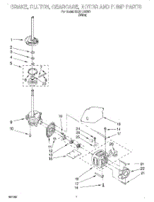 04 - Brake, Clutch, Gearcase, Motor And Pump parts for Roper Washer RAB1121EW0 from AppliancePartsPros.com