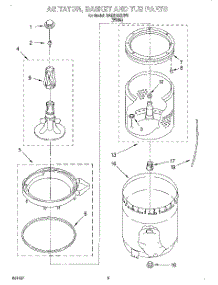 03 - Agitator, Basket And Tub parts for Roper Washer RAB3132EW0 from AppliancePartsPros.com