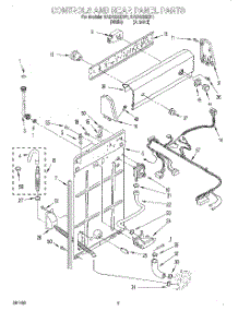 02 - Controls And Rear Panel parts for Roper Washer RAB4232EW1 from AppliancePartsPros.com