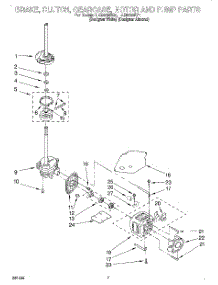 04 - Brake, Clutch, Gearcase, Motor And Pump parts for Whirlpool Washer LLR8233EZ1 from AppliancePartsPros.com