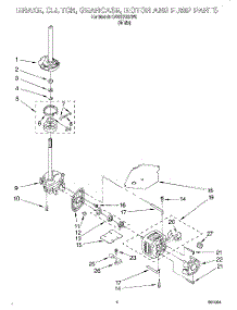 03 - Brake, Clutch, Gearcase, Motor And parts for Whirlpool Washer CCW2762EW0 from AppliancePartsPros.com