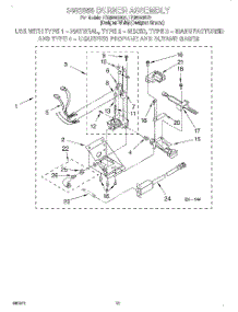 16 - 3402856 Burner Assembly parts for Whirlpool Washer Dryer Combo LTG5243DZ1 from AppliancePartsPros.com