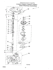 11 - Gearcase parts for Whirlpool Washer Dryer Combo LTG6234DQ1 from AppliancePartsPros.com