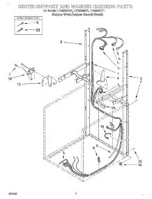 05 - Dryer Support And Washer Harness parts for Whirlpool Washer Dryer Combo LTG6234DZ1 from AppliancePartsPros.com