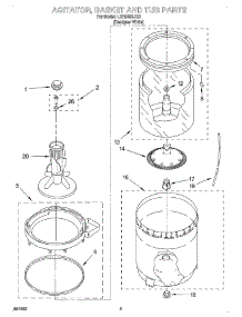 03 - Agitator, Basket And Tub parts for Whirlpool Washer LXR6432JQ0 from AppliancePartsPros.com