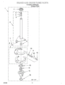 07 - Brake And Drive Tube parts for Whirlpool Washer LXR6432JQ0 from AppliancePartsPros.com