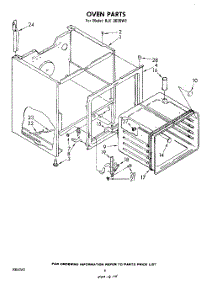 05 - Section parts for Whirlpool Range RJE3020W1 from AppliancePartsPros.com