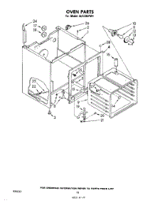 06 - Section parts for Whirlpool Range RJE395PW1 from AppliancePartsPros.com