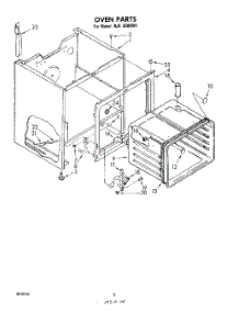 05 - Section parts for Whirlpool Range RJE3000W1 from AppliancePartsPros.com