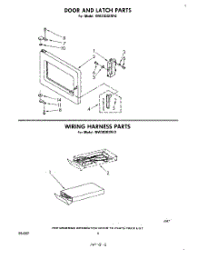 04 - Door And Latch , Wiring Harness parts for Whirlpool Microwave MW3000XM0 from AppliancePartsPros.com
