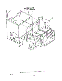 05 - Section parts for Whirlpool Range RF3000XPW0 from AppliancePartsPros.com