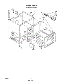 06 - Section parts for Whirlpool Range RF365EXPW1 from AppliancePartsPros.com