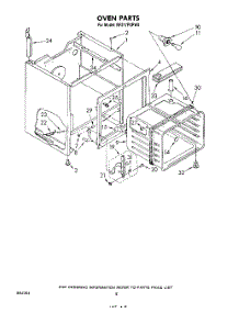06 - Section parts for Whirlpool Range RF317PXPW0 from AppliancePartsPros.com