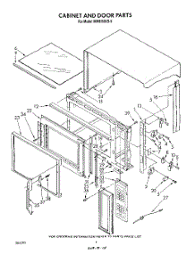 04 - Section parts for Whirlpool Microwave MW8550XS5 from AppliancePartsPros.com