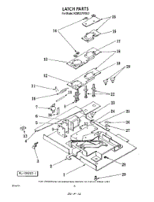 05 - Latch parts for Kitchenaid Oven KEMS376TAL0 from AppliancePartsPros.com