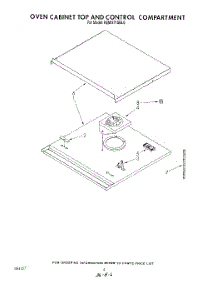 04 - Oven Cabinet Top And Control Compar parts for Kitchenaid Oven KEMI371SBL0 from AppliancePartsPros.com