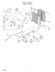02 - Section parts for Whirlpool Dehumidifier TD2500XF0 from AppliancePartsPros.com